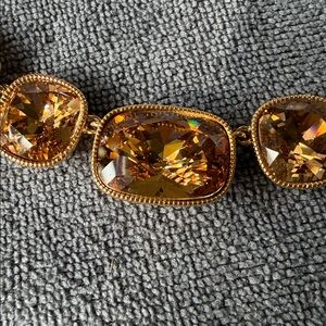 Touchstone Crystal Gold Necklace with Sparkling Accents